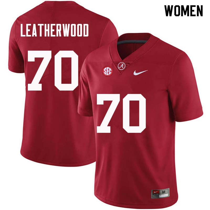 Alabama Crimson Tide Women's Alex Leatherwood #70 Crimson NCAA Nike Authentic Stitched College Football Jersey OG16Y56YL